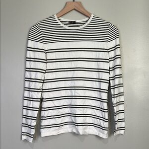 J.McLaughlin Stripped Blouse Womens Small Cotton / Modal Blend Green and White